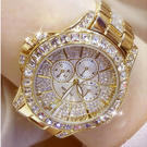 Gold watch with diamonds