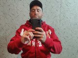 Snezhnyj Kot (39, White Cam Boy) performing creampie.
