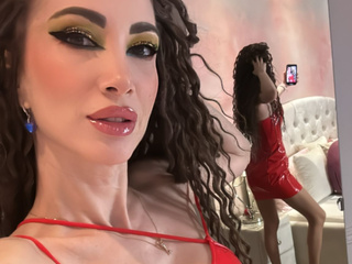 Miss Angela In red latex