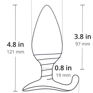 Lovense Hush Anal Plug, Black, 44.5mm