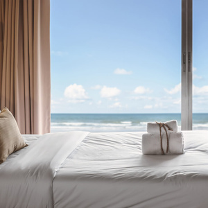 Holiday at nice hotel by the beach