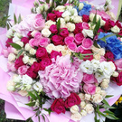 A huge bouquet of flowers