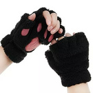 Furry gloves