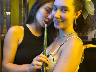 Tina and Monica in Hookah