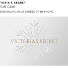 Victoria Secret Gift Card