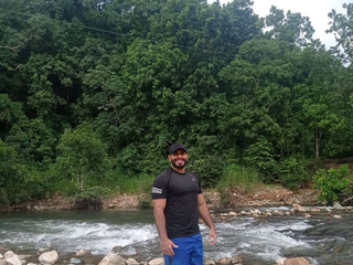 Karim in the river