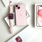 Pink iPhone + Apple Watch set