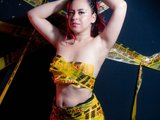 Naty Slavedoll (23, Hispanic Cam Girl) performing deepthroat.