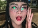 Kittygiirl (18, Hispanic Trans Model) performing deepthroat.