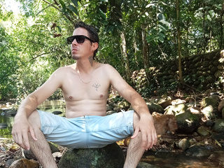 in the river
