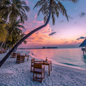 Dinner in the Maldives