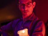 Enzopratt (38, Hispanic Cam Boy) performing deepthroat.