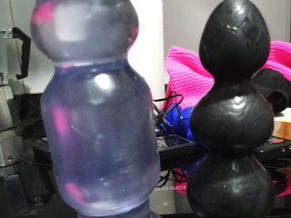 Dildo enorme cristal, 20 x 12 rompe mi culo