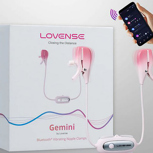 Gemini by Lovense ~ App-controlled vibrating nipple clamps