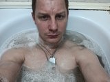 Ivachka (35, White Cam Boy) performing deepthroat.