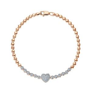 Gold bracelet with diamonds