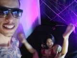 Bennedettomichel (23, Hispanic Live Couple) performing deepthroat.