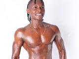 Dannsmmith (25, Black Cam Boy) performing blowjob.