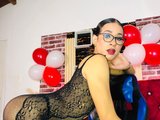 Angelitasexxxhot (19, Hispanic Trans Model) performing deepthroat.