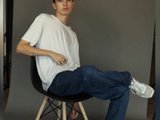 Playsboy (19, White Cam Boy) performing deepthroat.