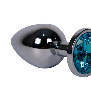 Plug Anal Gema Azul Claro Talla L