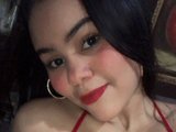 Rossy Baker (20, Hispanic Cam Girl) performing deepthroat.