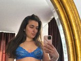 Emmadallas (25, White Cam Girl) performing deepthroat.