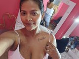 Thatsmygoodboy (32, Hispanic Cam Girl) performing deepthroat.