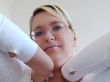 Vika (37, White Cam Girl) performing blowjob.