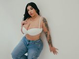 Alanawade (26, Hispanic Cam Girl) performing deepthroat.