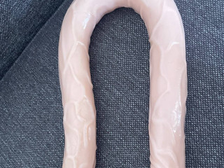 Two-headed skin color dildo (for double penetratio