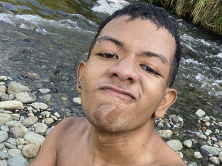 relaxing by the river