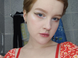 short hair with red dress