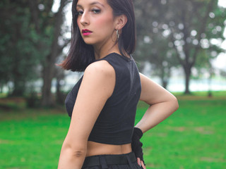 Outside imagining being Lara Croft ;)