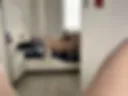 First person view of a naked pussy in front of a mirror
