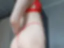 Red thong and ass