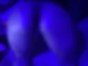 In blue
