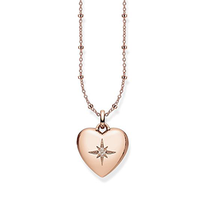 THOMAS SABO NECKLACE HEART LOCKET PINK