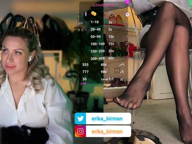 le modèle Erika_Kirman est en webcam porno dans un show sur le site bongacams, il possède les tags suivants: White/Caucasian,Blonde,Shaved