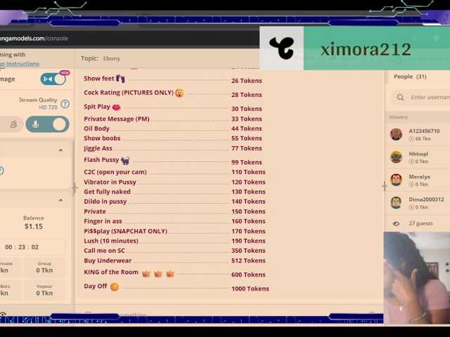 ximora212's BongaCams show and profile