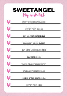 My desire list