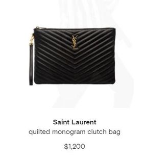 Saint Laurent quilted monogram clutch bag