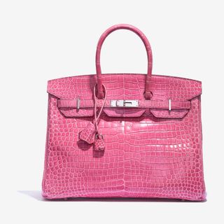 Hermes Birkin 35 Crocodile Porosus Lisse Fermoir Serti