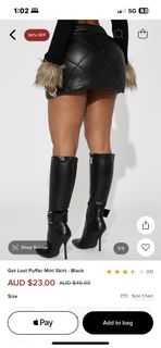Black mini skirt