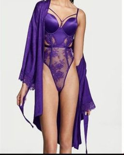 Victoria's Secret Pink Satin Robe