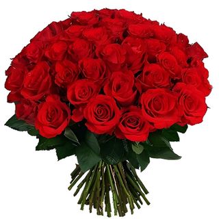 A bouquet of flowers from a fan
