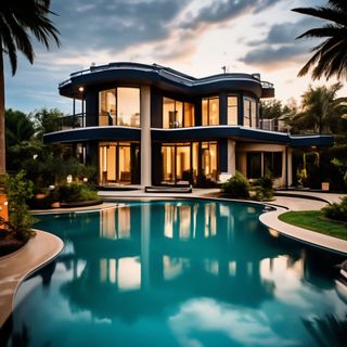 Big house with a swimming pool