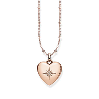 THOMAS SABO NECKLACE HEART LOCKET PINK